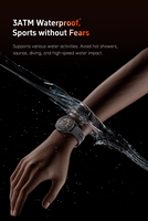 Montre connectée unisexe Starmax GRACE 2025, écran AMOLED, connectivité NFC, charge magnétique, bracelet en caoutchouc, étanche 3 ATM, compteur de pas