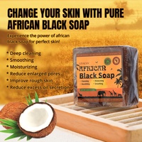 Savon Noir Africain Biologique Marque Privée Éclaircissant Visage et Corps pour Atténuer les Taches Brunes, les Imperfections et l'Acné