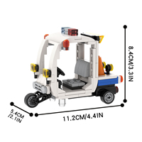 MOC1717 170 Piezas Coche de Patrulla Zootopia, Juguete de Construcción Compatible, Regalo DIY, Bajo MOQ, Juego de Bloques Educativos de Venta Caliente para Niños