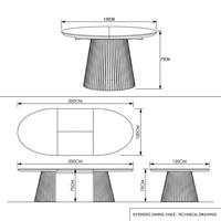 Table à manger extensible en bois massif de luxe nordique moderne, rail silencieux robuste 1200-2000mm, vente en gros