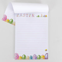 Bloc-notes portable floral de Pâques personnalisé rose festif avec lapin coloré papier offset bloc-notes décoratif à feuilles mobiles