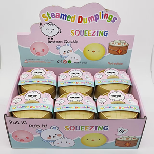 Promotional Novelty Smile Face Simulation Steamed Bun 8.5cm <b>Squishy</b> Dumpling Stress Relief Squeeze Toy - Product Image 6