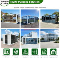 Maison préfabriquée de luxe, maison modulaire miniature, villa d'hôtes mobile, maison de vacances détachable, idéale pour les centres de villégiature en bord de jardin