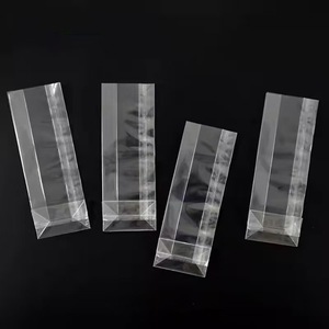 Sacchetti in BOPP trasparente da 1,5 mil con fondo piatto e soffietti laterali, termosaldabili, personalizzabili con logo, per alimenti - Product Image 1