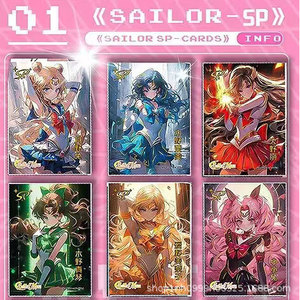 Cartes à collectionner Sailor Moon – 13 paquets par boîte – Personnages d'anime classiques – Commémoratives pour les fans et les collectionneurs – Fabriquées en Chine pour les jeunes - Product Image 3
