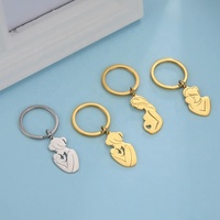 Porte-clés Famille Nouveau-né Bébé Mère et Enfant, Chaîne de Clés de Voiture en Acier Inoxydable, Accessoire de Bijouterie, Cadeau Fête des Mères pour Épouse Maman