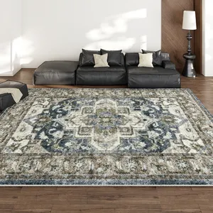 שטיח סלון יוקרתי אור יוקרתי איטלקי בדרגה גבוהה ספה אפורה שטיח שולחן תה שטיח רוח שקטה שטיח חדר שינה פשוט מודרני