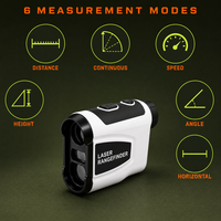 Télémètre laser de golf en gros 2000m avec écran LCD, grossissement 6X, mode vitesse, mesure en yards pour l'extérieur