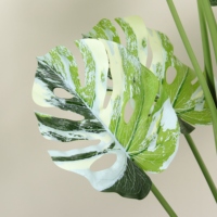 Planta Artificial Decorativa de Hoja de Monstera Blanca, Bonsái, Macetas, Decoración de Jardín, Paisajismo Moderno, Venta al por Mayor de Fábrica, Decoración del Hogar