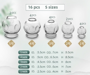 <span class=keywords><strong>Set</strong></span> bekam kaca 16 cangkir, alat terapi tradisional Cina - Product Image 6