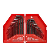 TOOLJOY 30 1 Set Kunci Hex Allen SAE Metrik Torx Star Bentuk L Baja Chrome Vanadium DIY OEM Penggunaan Rumah Tangga Profesional
