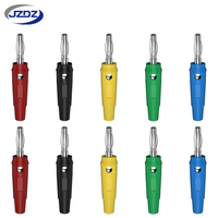 JZDZ Prise banane sans soudure à vis 4 mm à courant élevé, adaptateur de connecteur banane 30Vac-60Vdc/Max.24A J.10018
