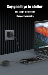 Cable de cargador rápido magnético 66W para iPhone 15 Cable de datos de tejido USB a C Cable de carga portátil para computadora portátil - Product Image 5