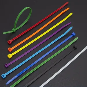 Pellicule de câble isolé en nylon, 3.6x300 couleurs, attaches de câble réutilisables, verrouillage automatique, lot de 10 pièces