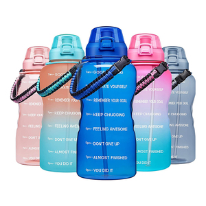Bouteille d'eau en Tritan sans BPA, hydratant, imperméable, sans BPA, PETG, grande bouteille de Fitness, naturelle, avec couvercles, 1 cuillère - Product Image 4