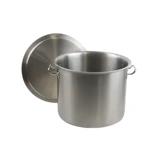 201 304 Stainless Steel Heavy-Duty Large Commercial Induction Saucepan Composite Frying Pan Cookware Soup Stock Pot Cooking Pots