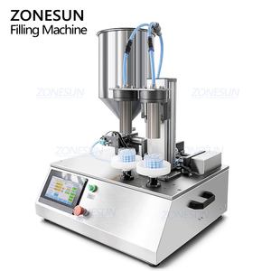เครื่องบรรจุครีม ZONESUN ZS-PGF5 แบบตั้งโต๊ะ กึ่งอัตโนมัติ หัวปั๊มคู่ สำหรับบรรจุโลชั่นบำรุงผิว ครีมบำรุงผิวหน้า และเนื้อครีมข้น - Product Image 6