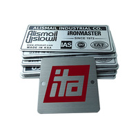 Stiker Logo logam papan nama aluminium kustom kualitas tinggi pelat logam Label aluminium dengan perekat