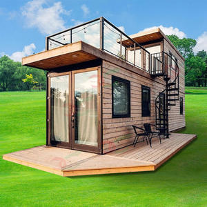 Doppio piano contenitore di legno casa prezzo competitivo cabina prefabbricata telaio in legno <span class=keywords><strong>giardino</strong></span> Cottage - Product Image 1