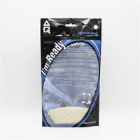 Sachet Doypack thermoscellable en PET/PE de qualité alimentaire avec fermeture éclair, impression de logo personnalisé, trou de suspension et fenêtre, pour l'emballage d'accessoires sportifs