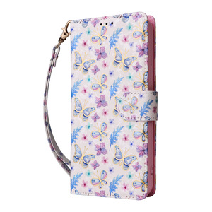 Custodia in pelle sintetica con motivo floreale stampato personalizzato per <span class=keywords><strong>iPhone</strong></span> 16 15 14 Pro Max <span class=keywords><strong>Cover</strong></span> a <span class=keywords><strong>portafoglio</strong></span> - Product Image 4