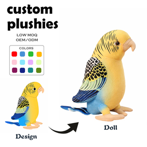 Tùy chỉnh thực hiện dễ thương Macaw Budgerigar búp bê sang trọng Myna mô phỏng động vật nhồi bông Đồ chơi chim Sáng tạo thiết kế chim - Product Image 1