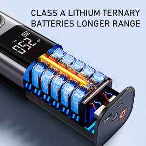เครื่องสูบลมยางรถยนต์ไร้สาย 12V <span class=keywords><strong>DC</strong></span> แบบพกพา สำหรับยางรถยนต์และลูกโป่ง - Product Image 4