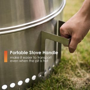 Poêle à <span class=keywords><strong>bois</strong></span> portable en acier inoxydable OEM, foyer extérieur sans fumée pour le camping, foyer extérieur pour brûler du <span class=keywords><strong>bois</strong></span> - Product Image 3