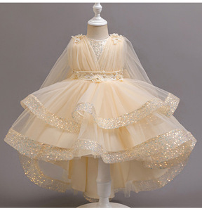 <span class=keywords><strong>Robe</strong></span> de princesse en tulle scintillant pour petites filles, <span class=keywords><strong>robe</strong></span> tutu élégante et moelleuse pour fête d'anniversaire, récital de piano, occasions spéciales - Product Image 1