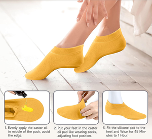 Envolturas de Aceite de Ricino Reutilizables para Pies, Calcetines de Aceite de Ricino para Mujer, Kit de Envolturas de Aceite de Ricino para Artritis y Grietas en los Pies - Product Image 6