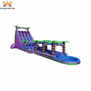 Toboggan aquatique gonflable de 18 pieds avec protection anti-chute pour piscine, idéal pour jardins et cours arrière commerciaux - Product Image 2