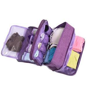 Custom Logo Travel Organizer <strong>Storage</strong> Bag for Bra and Panty Underwear Fabric <strong>Wardrobe</strong> <strong>Storage</strong> <strong>Solution</strong> - Product Image 2