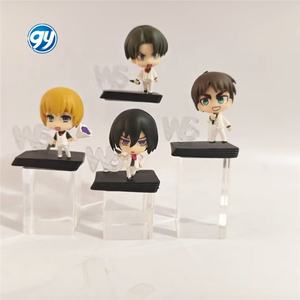 Attack on Titan vestido blanco negro Allen Levi Mikasa caja ciega figura Anime modelo juguete ornamento coleccionable - Product Image 3
