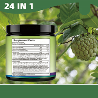 Capsules de Graviola (Soursop) OEM avec Ashwagandha, véganes, gingembre, miel de Manuka, Shilajit, mousse marine, crinière de lion, supplément de curcuma