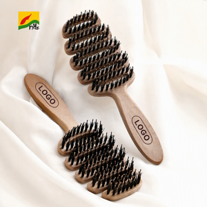 Al por mayor Peine para el cabello de cerdas de jabalí Pinecone, para volumen en las raíces, masaje del cuero cabelludo, peine de púas desenredante, cepillo para el cabello viral para mujer - Product Image 1