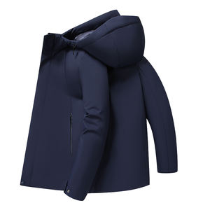 Veste d'hiver décontractée pour homme, imperméable, à capuche, coupe-vent, respirante et résistante à la pluie/à la poussière, longue, pour une protection contre le vent - Product Image 3