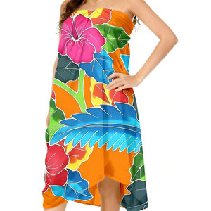 Paréo exclusif en rayonne à imprimé numérique Frangipanier Plage <span class=keywords><strong>de</strong></span> Polynésie française (y compris <span class=keywords><strong>Tahiti</strong></span>) - Product Image 2