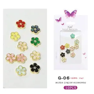 Glitter Fashion Luxury Metal Heart Alloy Nail Charms 3D Nail Art Rhinestone Crystal Zircon For Manicure Decorations