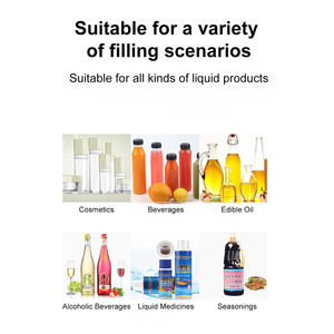 Machine de remplissage entièrement automatique à 4 têtes pour eau, huile, jus, lait, boissons, huiles essentielles, vin, détergent, shampoing - Product Image 3
