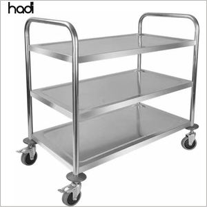 HADI cataring مُعدّات مطبخ التجاري الفولاذ المقاوم للصدأ 3 الطبقة طعام الخط الجوي عربة العتيقة عربة قابلة للطي عربة خدمات - Product Image 3