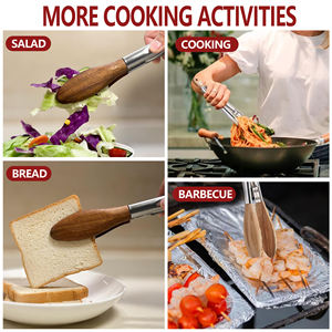 <span class=keywords><strong>BBQ</strong></span> Outil Cuisine Pinces Serrure Conception Clip Pince Boisé Alimentaire <span class=keywords><strong>Bbq</strong></span> Outils Barbecue Pinces Ustensile De Cuisine - Product Image 3