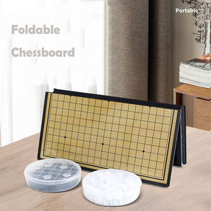 Trẻ em mới bắt đầu cờ vua phong cách đen trắng đi Bộ Câu Đố bàn cờ gấp 2 trong 1 đặt trò chơi đi - Product Image 4