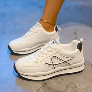 Zapatillas <span class=keywords><strong>Deportivas</strong></span> Retro Color Block para <span class=keywords><strong>Mujer</strong></span>, Venta Directa de Fábrica, Calzado Casual con Cordones, Calzado Deportivo Transpirable de Malla - Product Image 4