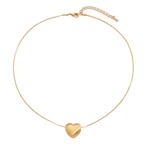 Collar con Colgante de Corazón, Aleación de Zinc, Tono Dorado, Joyería de Regalo para Mujer, Accesorio de Moda - Product Image 5
