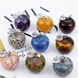 Vente chaude de haute qualité pierre de guérison naturelle matériau mixte <span class=keywords><strong>pomme</strong></span> pour collection ou décoration - Product Image 1
