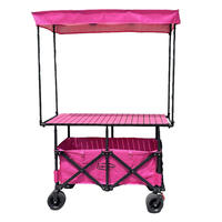 Table élévatrice pour remorque de stand, pliable et réglable en hauteur, chariot à roues tout-terrain avec table