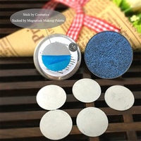 Make-up-Pad Metall-Aufkleber 35mm, Runde Klebefolie für Lidschatten-Highlighter-Pad-Nachfüllung