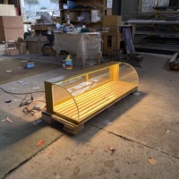 Vitrine à sandwichs lumineuse LED personnalisée en verre pur, durable, pour magasin de détail et centre commercial, comptoir de boulangerie, équipement de salade