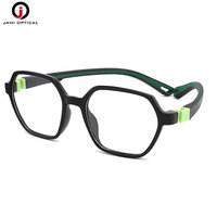 Lunettes optiques pour enfants de haute qualité TR90, montures optiques hexagonales bicolores pour enfants, lunettes flexibles incassables pour garçons et filles