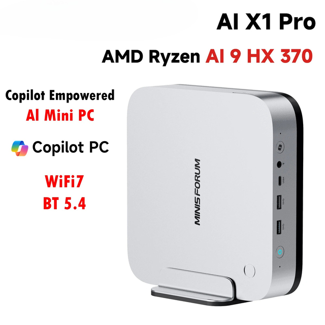 AI X1 Pro AMD Ryzen AI 9 HX 370/470 R7 H 255 Fingerprint Copilot PC DDR5 WiFi7 BT5.4 135W Gaming OCulink Computer